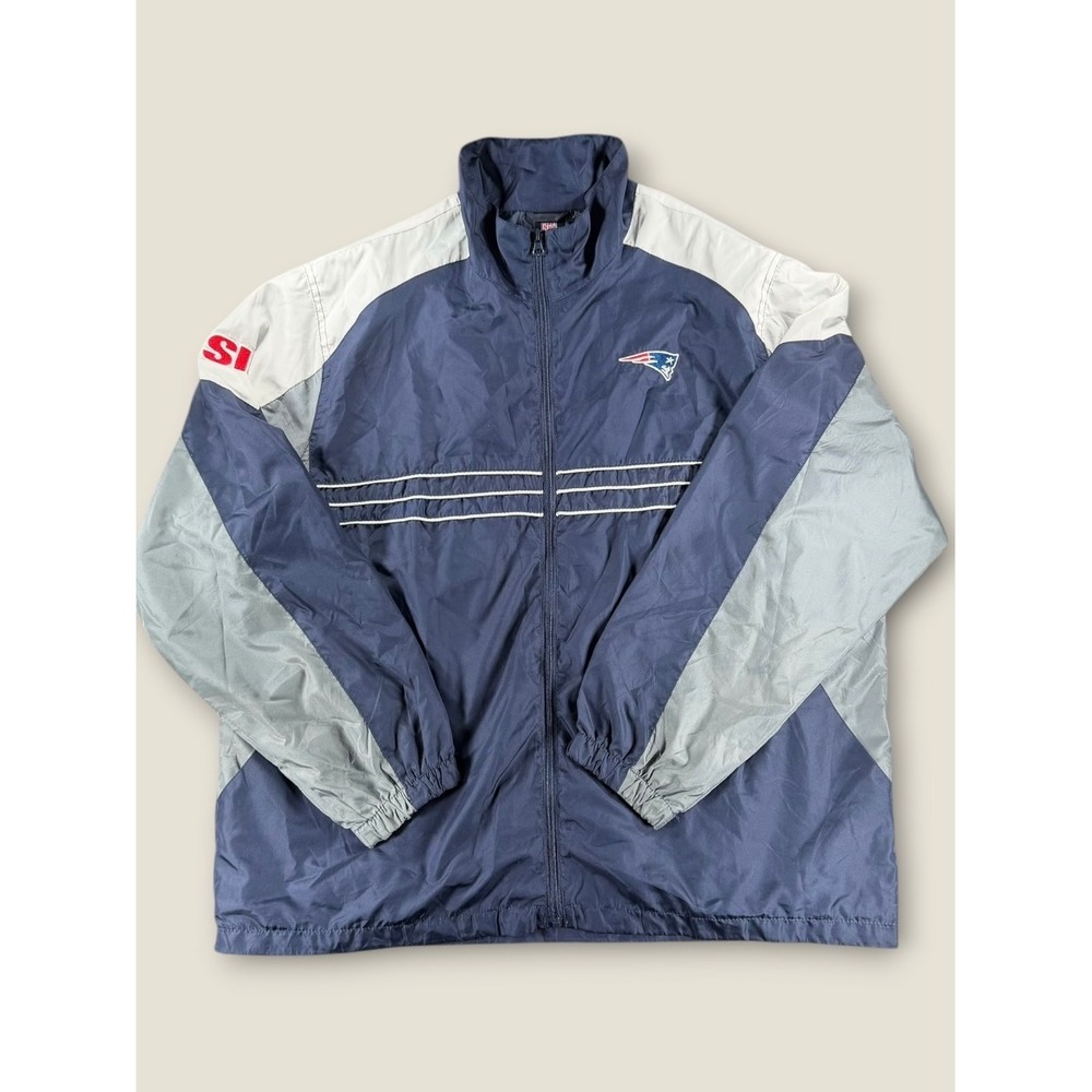 Reebok NFL New England Patriots Windbreaker Jacket Mens XL Navy Blue WPL6605